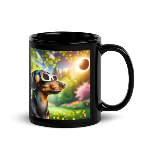 Dachshund Eclipse- Black Glossy Mug