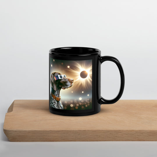 German Shorthaired Pointer Eclipse- Black Glossy Mug v2