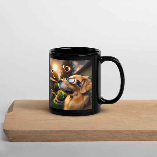 Golden Retriever Eclipse- Black Glossy Mug