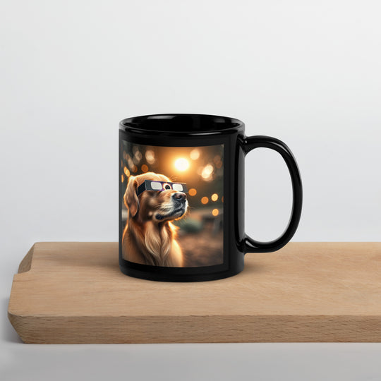 Golden Retriever Eclipse- Black Glossy Mug v2