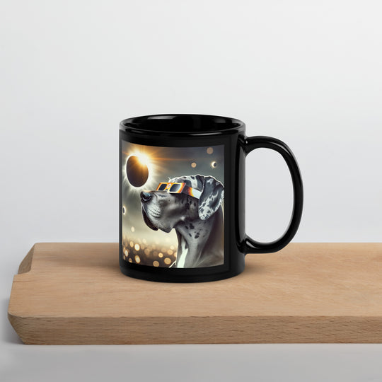 Great Dane Eclipse- Black Glossy Mug