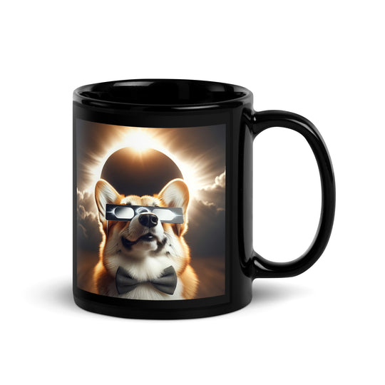 Pembroke Welsch Corgi Eclipse- Black Glossy Mug v2