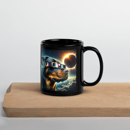 Rottweiler Eclipse- Black Glossy Mug