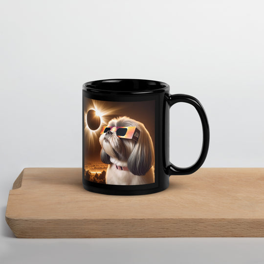 Shih Tzu Eclipse- Black Glossy Mug