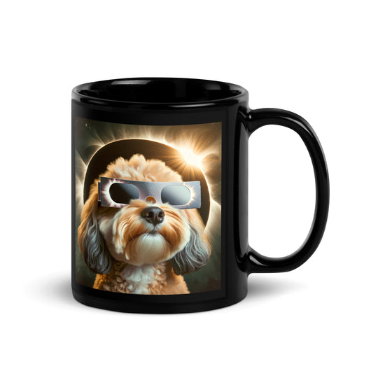 Cavapoo Eclipse- Black Glossy Mug