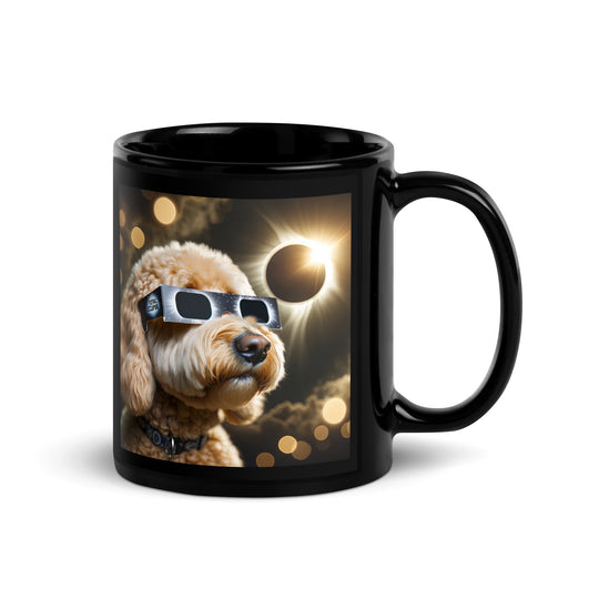 Goldendoodle Eclipse- Black Glossy Mug