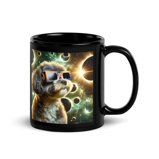 Shih Poo Eclipse- Black Glossy Mug