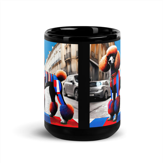 Poodle- Black Glossy Mug v2