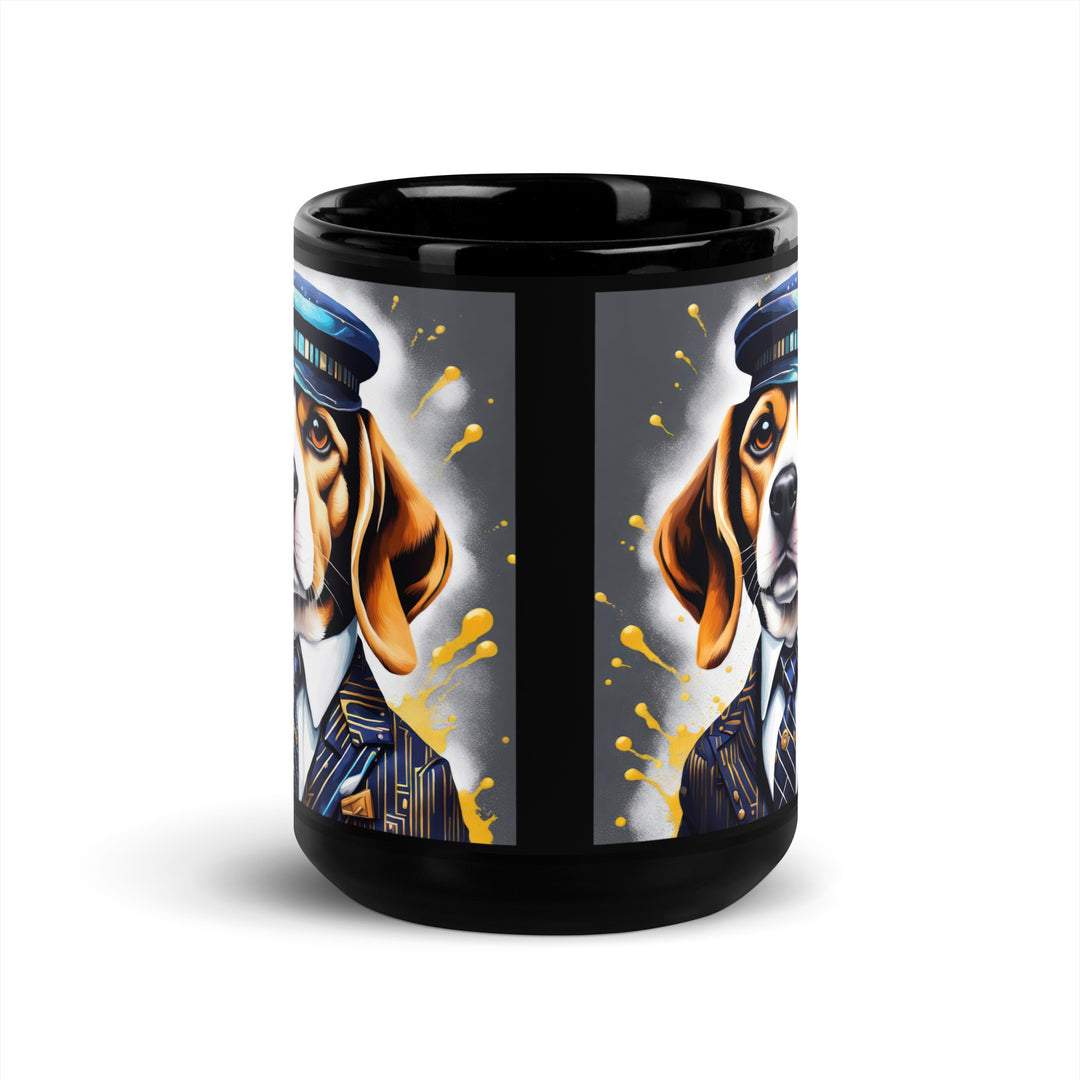 Beagle- Black Glossy Mug v5