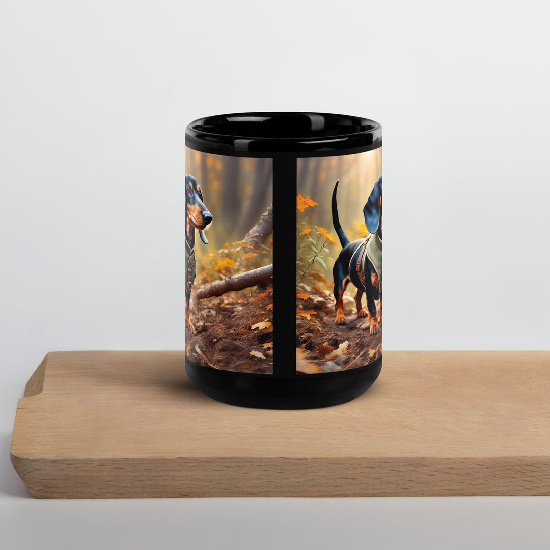 Dachshund- Black Glossy Mug v3