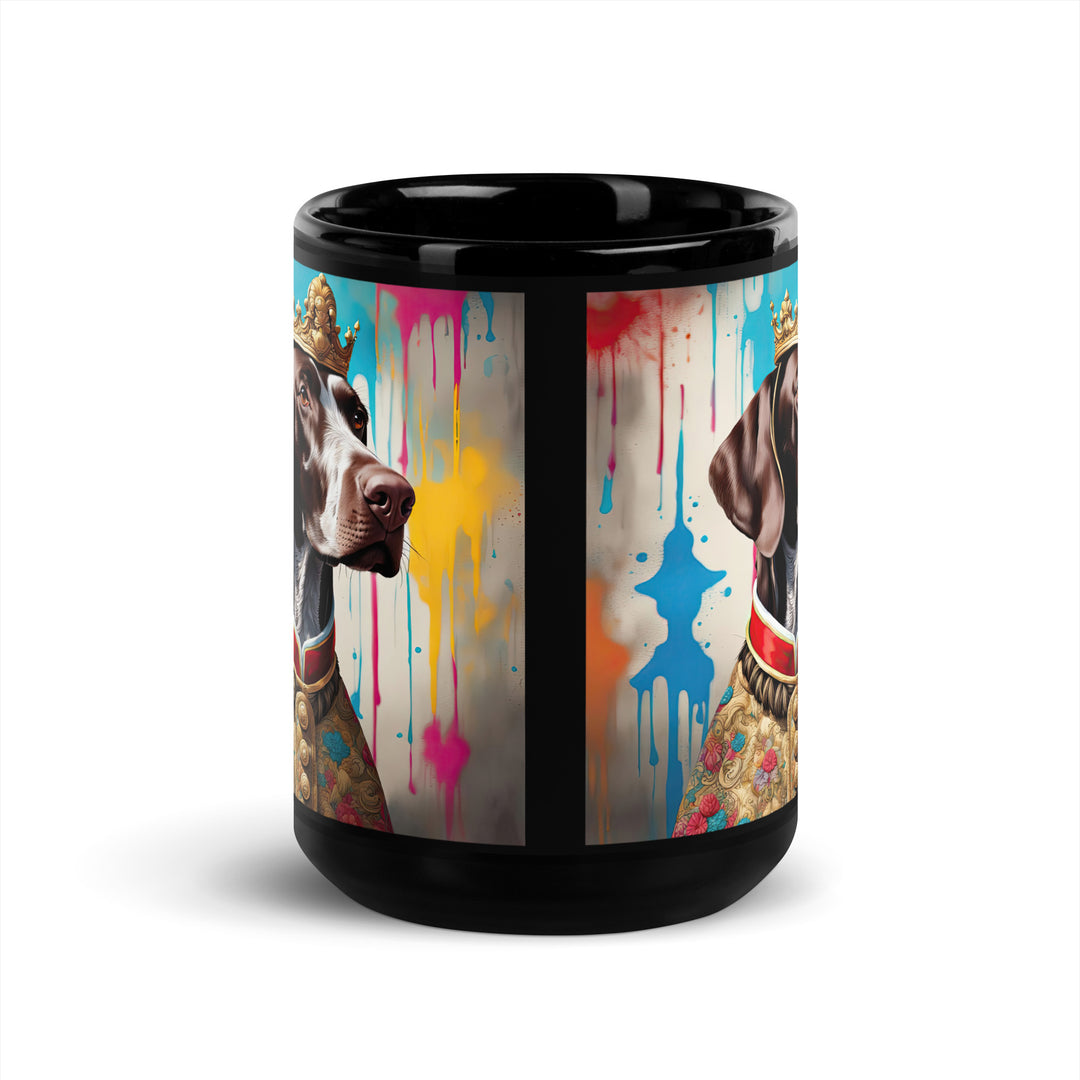 German Shorthaired Pointer- Black Glossy Mug