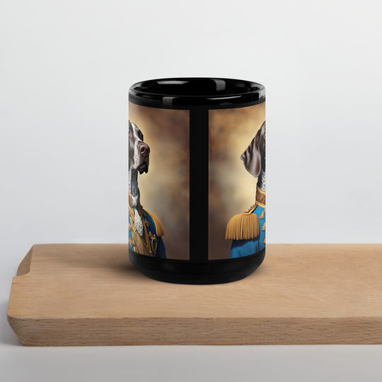 German Shorthaired Pointer- Black Glossy Mug v2