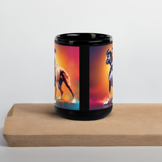 Boxer- Black Glossy Mug v5