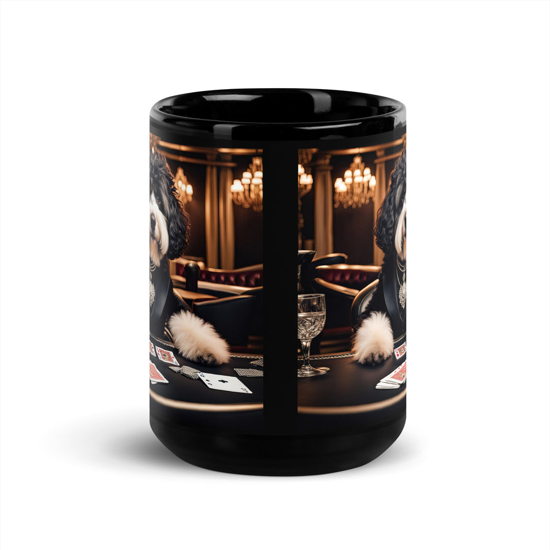 Bernedoodle General- Black Glossy Mug v7