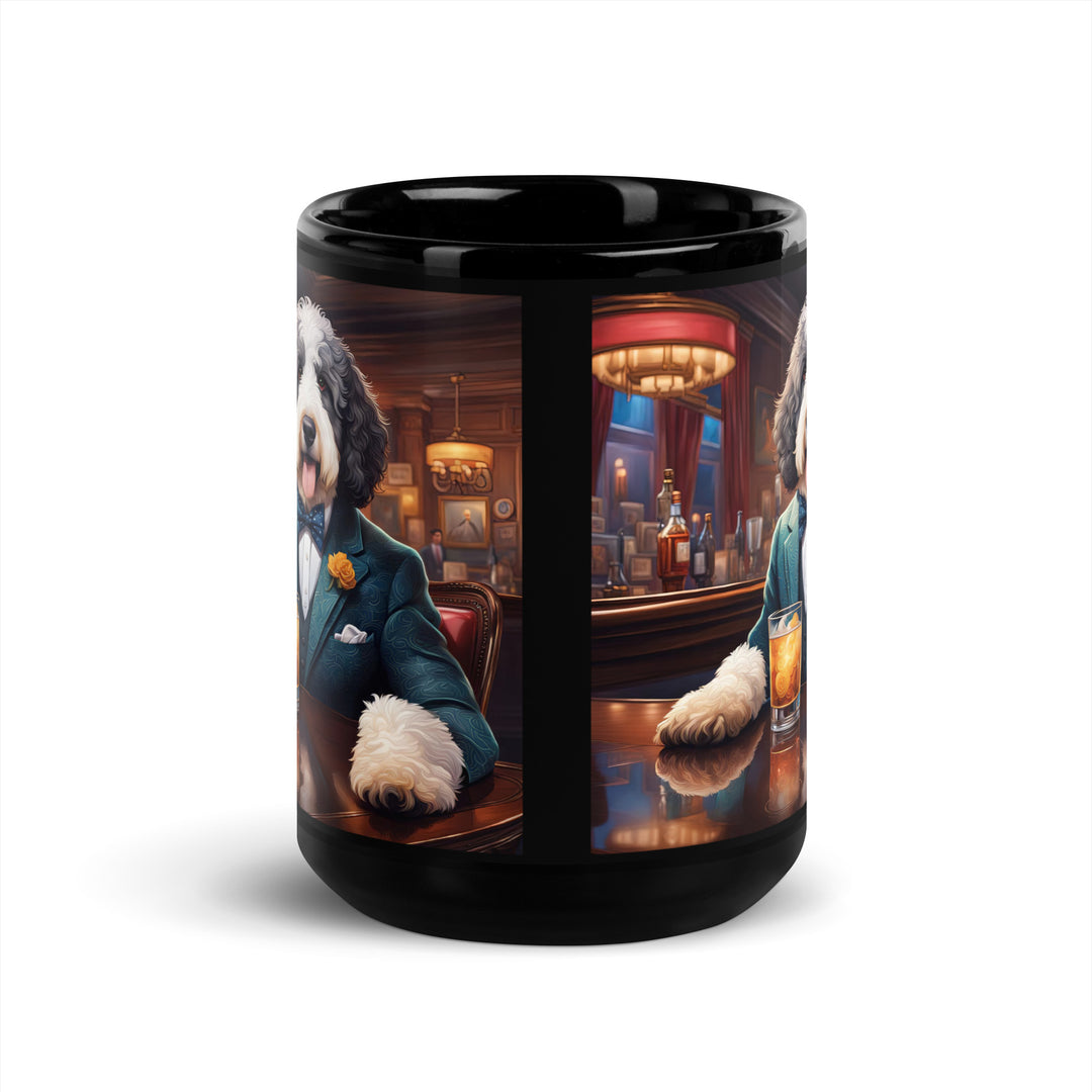 Bernedoodle General- Black Glossy Mug v9