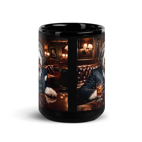 Bernedoodle General- Black Glossy Mug v13