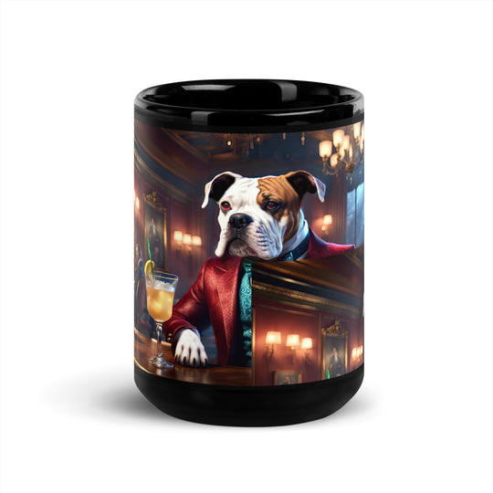 Catahoula Bulldog General- Black Glossy Mug v10