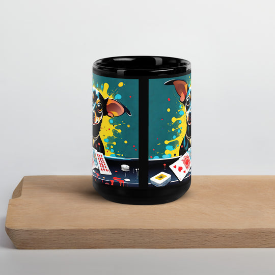 Chiweenie General- Black Glossy Mug v6