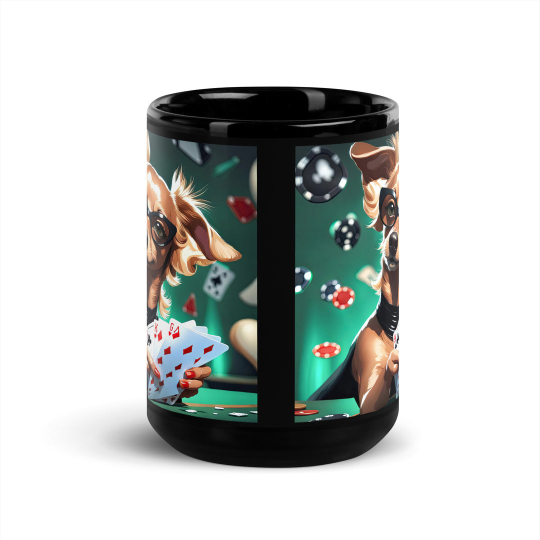 Chiweenie General- Black Glossy Mug v15