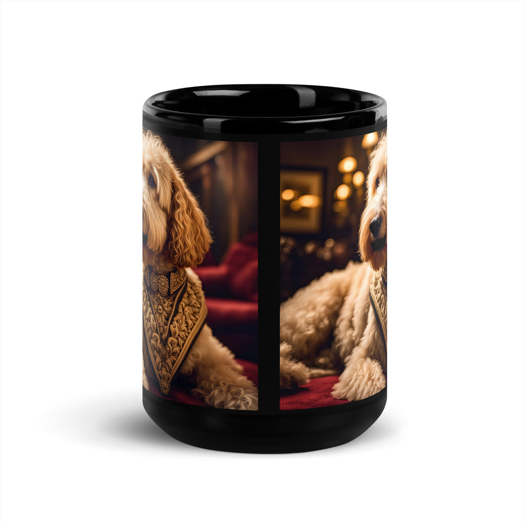 Goldendoodle- Black Glossy Mug v13