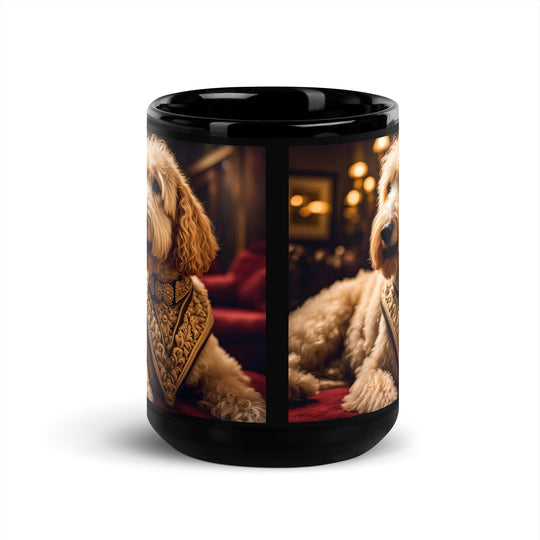 Goldendoodle- Black Glossy Mug v13