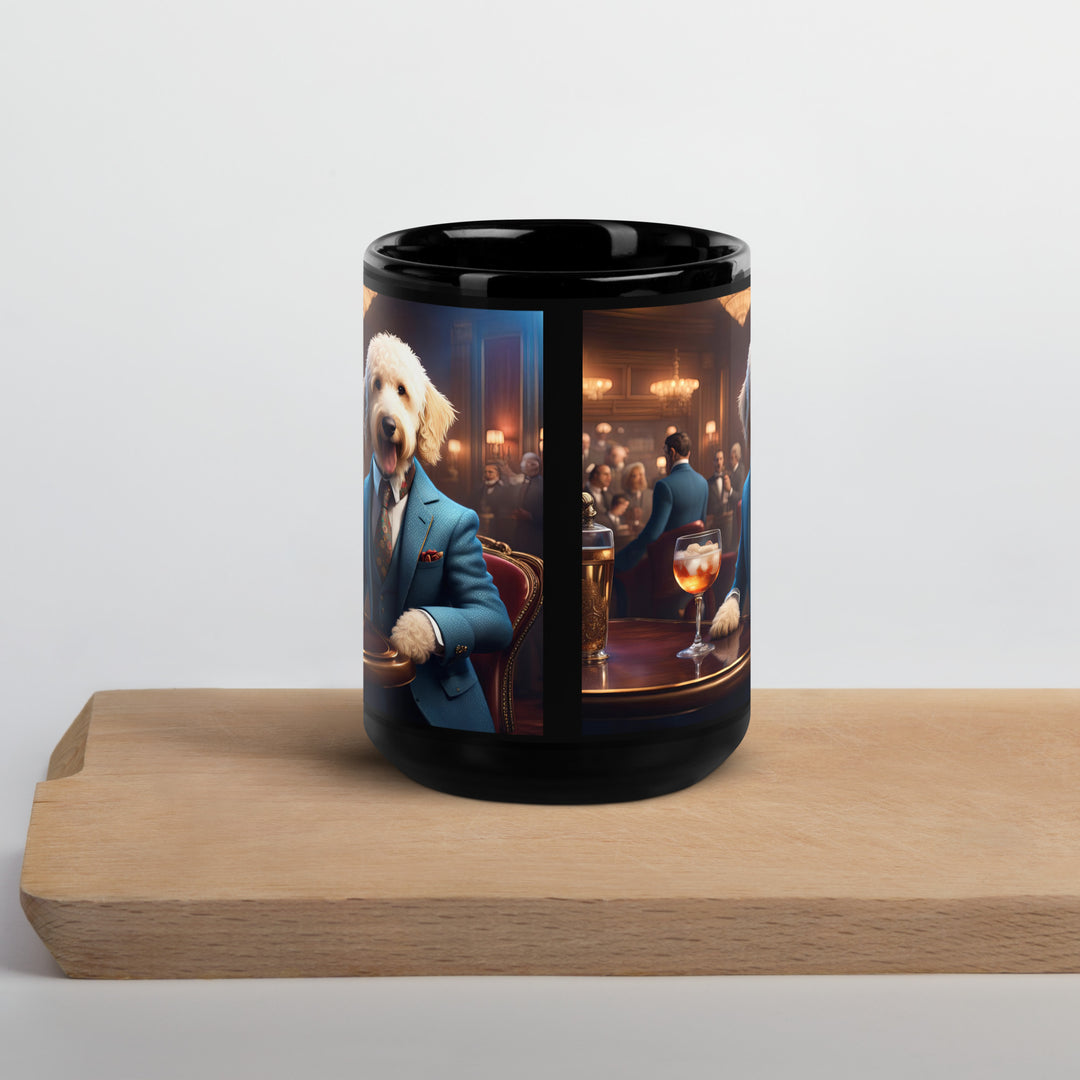 Goldendoodle- Black Glossy Mug v15
