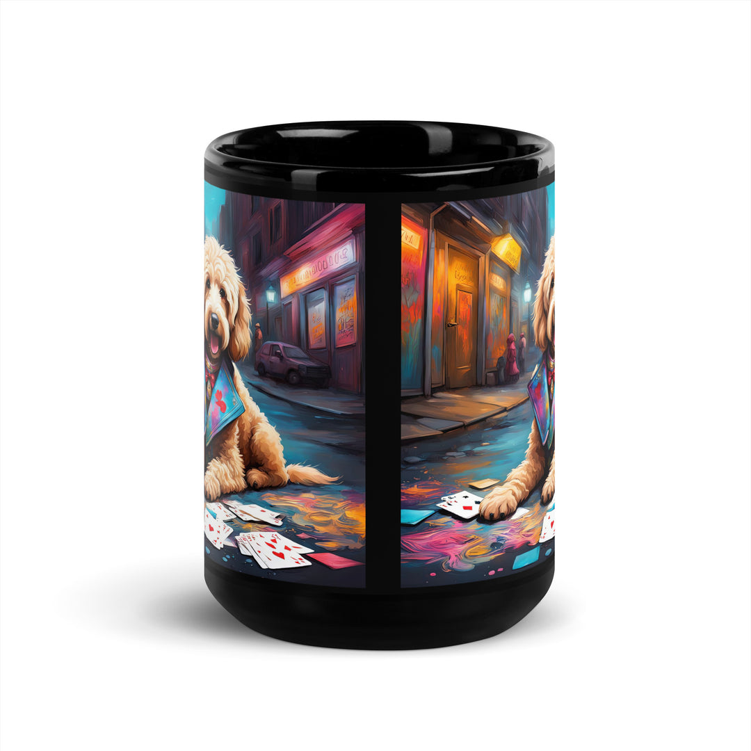 Goldendoodle- Black Glossy Mug v19
