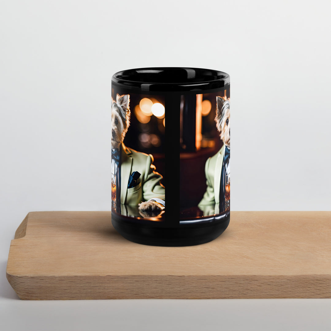 Morkie General- Black Glossy Mug