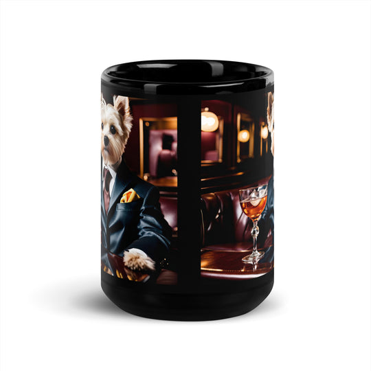 Morkie General- Black Glossy Mug v2