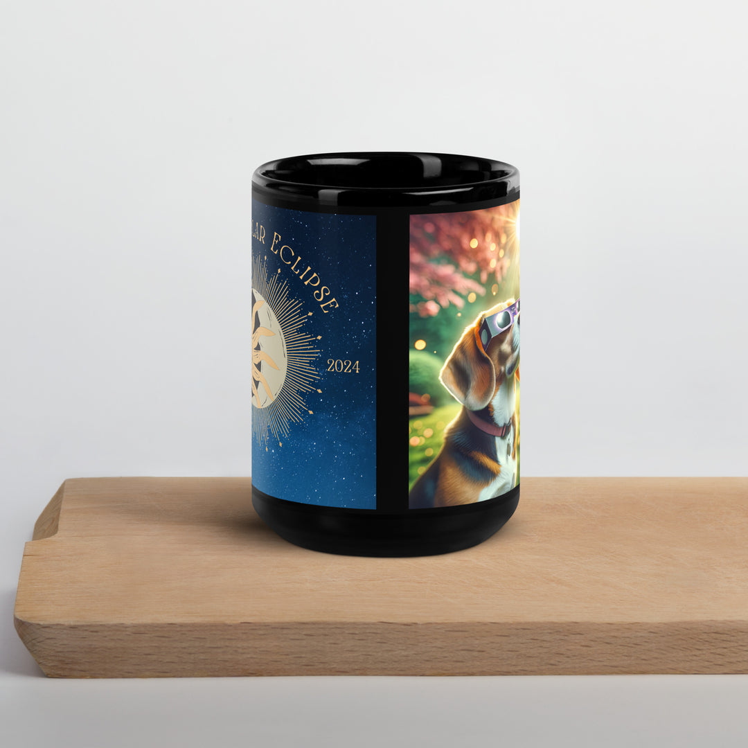 Beagle Eclipse- Black Glossy Mug v2