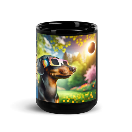 Dachshund Eclipse- Black Glossy Mug