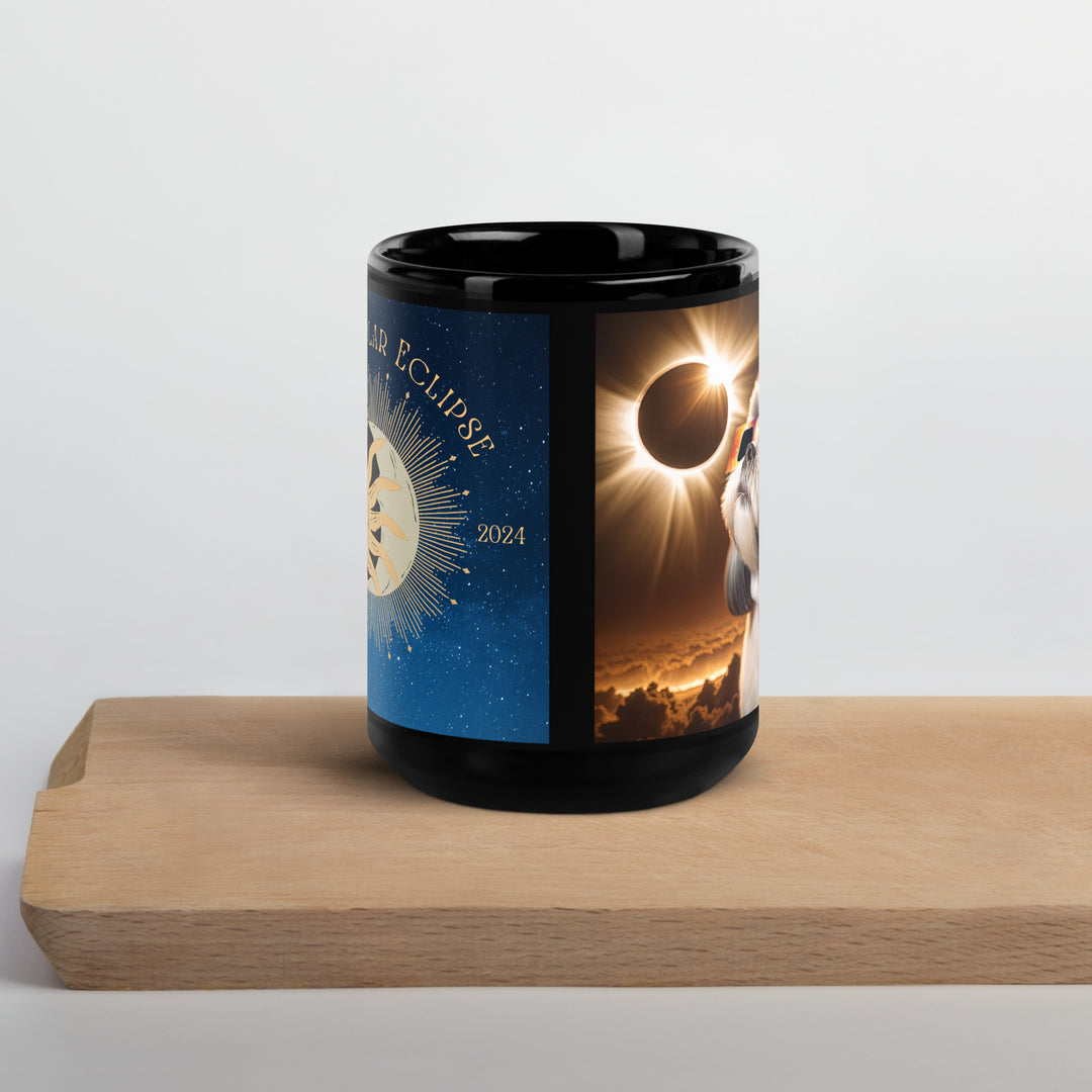 Shih Tzu Eclipse- Black Glossy Mug