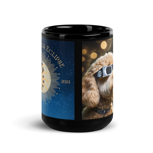 Goldendoodle Eclipse- Black Glossy Mug