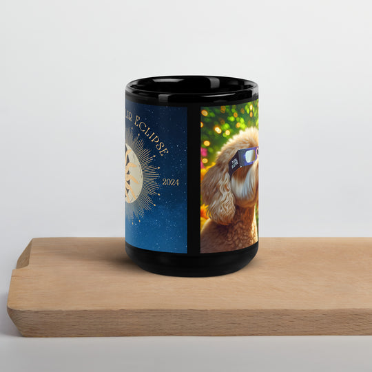 Labradoodle Eclipse- Black Glossy Mug