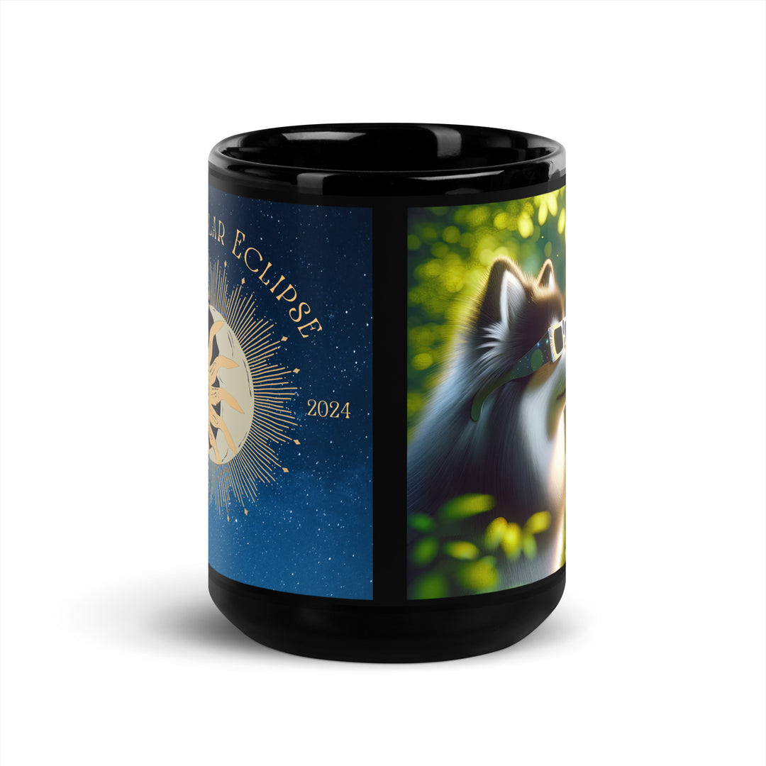 Pomsky Eclipse- Black Glossy Mug