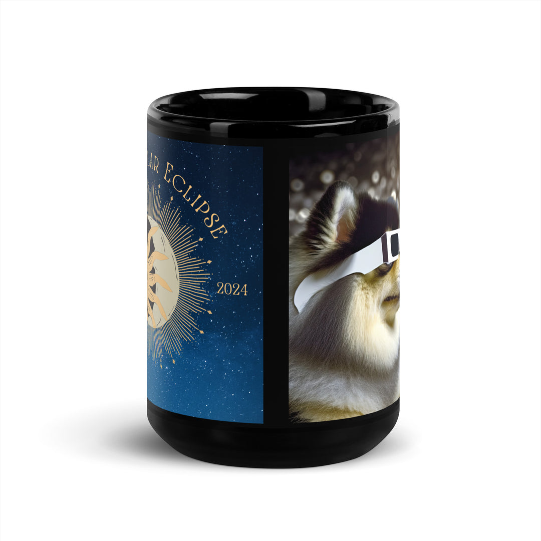 Pomsky Eclipse- Black Glossy Mug v2