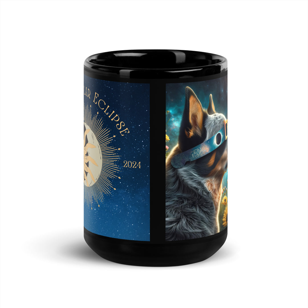 Texas Heeler Eclipse- Black Glossy Mug