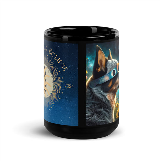 Texas Heeler Eclipse- Black Glossy Mug v2