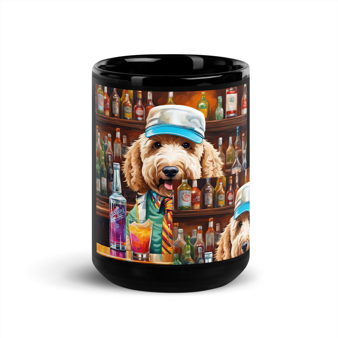 Goldendoodle- Black Glossy Mug v8