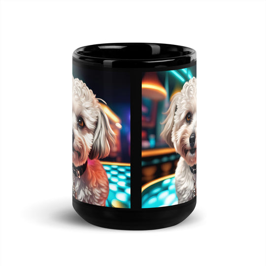 Maltipoo General- Black Glossy Mug v4