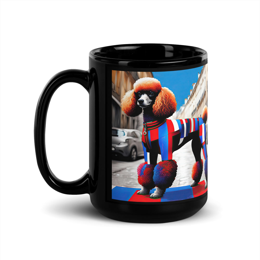 Poodle- Black Glossy Mug v2