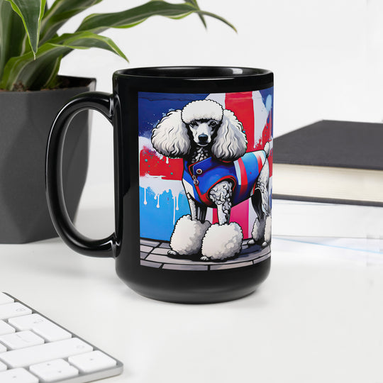 Poodle- Black Glossy Mug v3