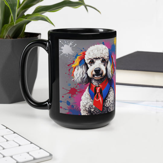Poodle- Black Glossy Mug v5