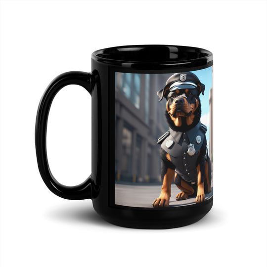 Rottweiler- Black Glossy Mug V3