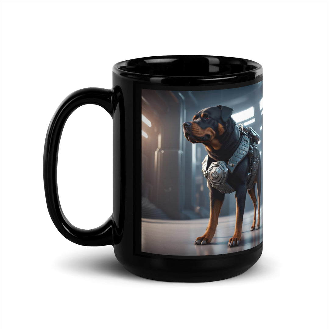 Rottweiler- Black Glossy Mug V4