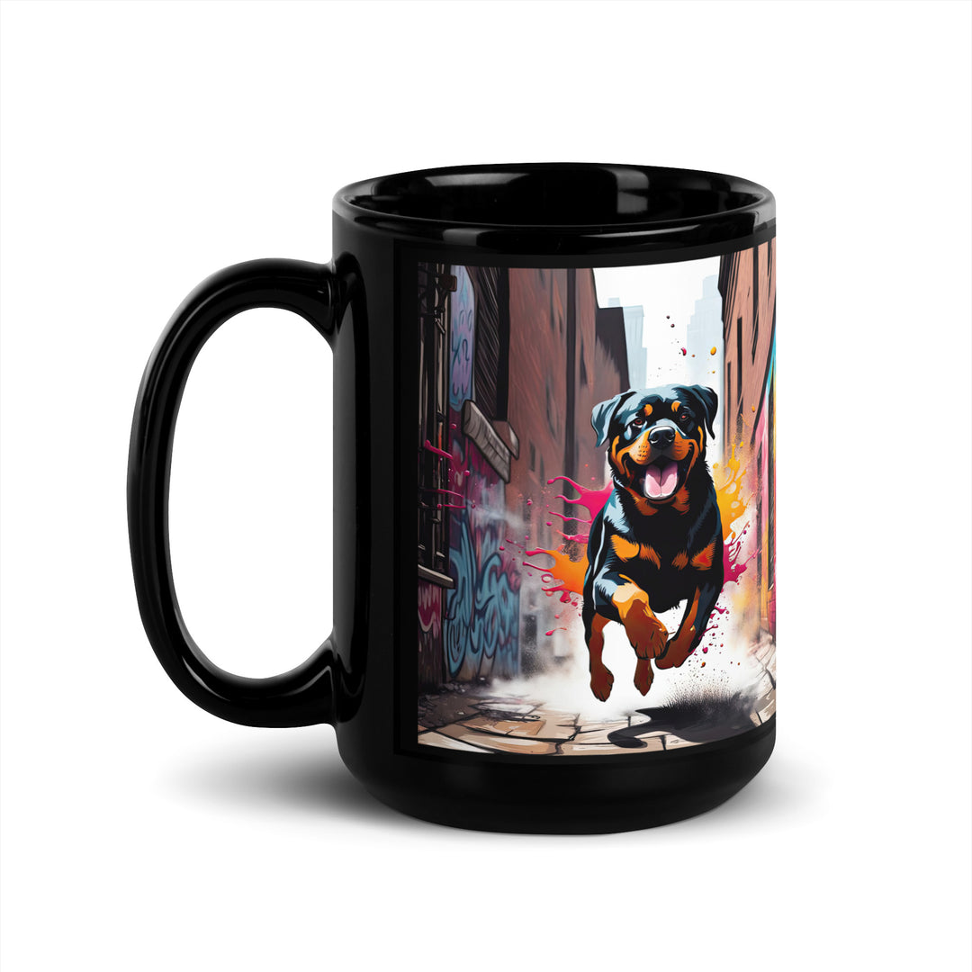 Rottweiler- Black Glossy Mug V5