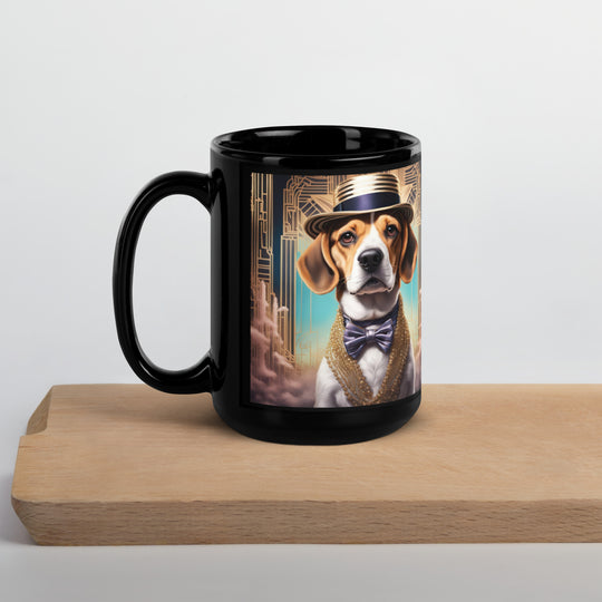 Beagle- Black Glossy Mug v2