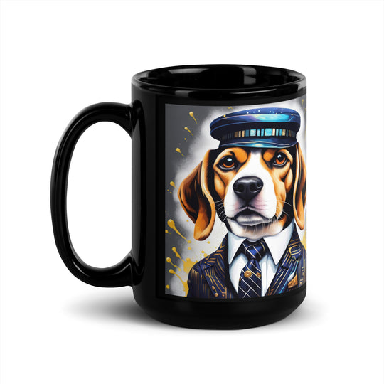 Beagle- Black Glossy Mug v5