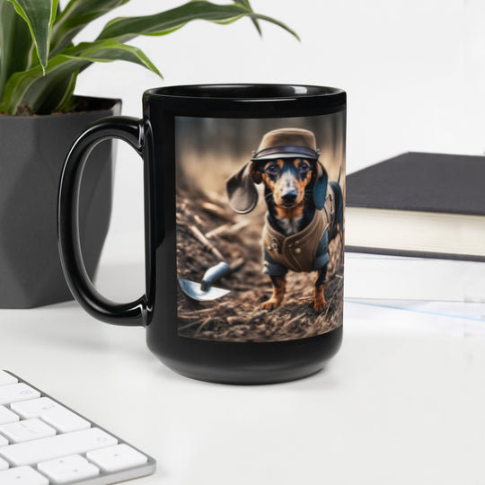 Dachshund- Black Glossy Mug v2