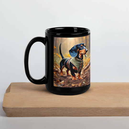 Dachshund- Black Glossy Mug v3